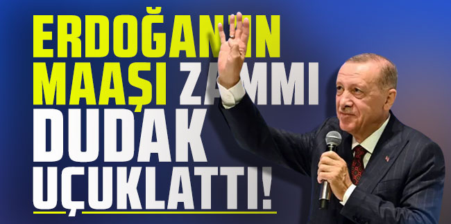 Erdoğan'ın maaş zammı dudak uçuklattı!