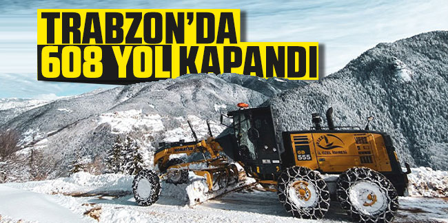 Trabzon'da 608 yol kar nedeniyle kapandı