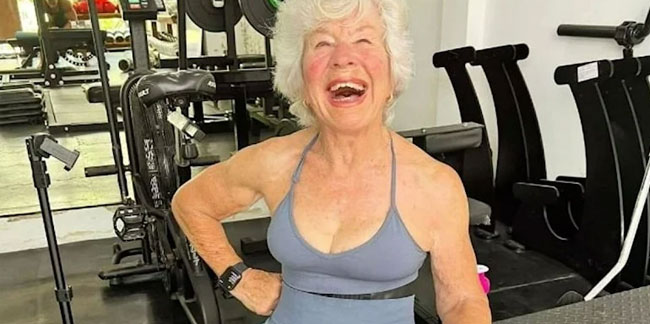 77 yaşında ağırlık kaldıran kadın sosyal medyanın gözdesi oldu