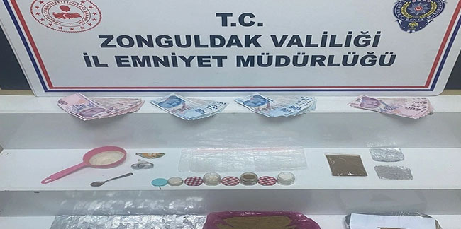 Zonguldak'ta polis ekiplerinden uyuşturucu operasyonu!