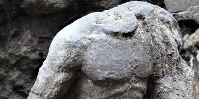 Yüzlerce yıl önce yarım kalan heykel bulundu!