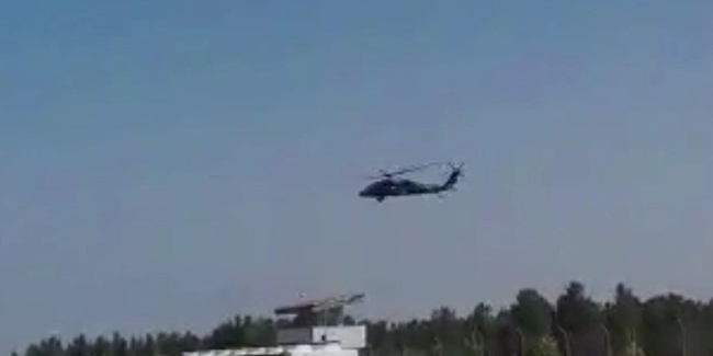 Suriye sınırında helikopter hareketliliği 