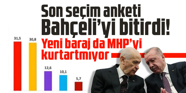 Son seçim anketi Bahçeli’yi bitirdi! Yeni baraj da MHP’yi kurtartmıyor