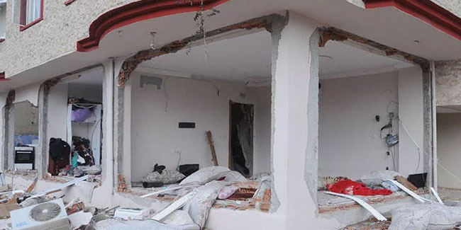 Şırnak'ta 2 katlı evde patlama! 3 kişi yaralandı