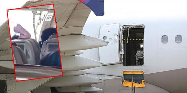 Uçak havadayken kapısını açtı! Dehşet anları anbean kaydedildi