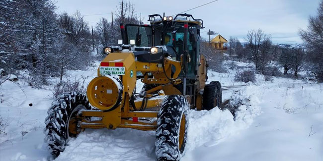 Giresun’un 61 köy yolu kar nedeniyle ulaşıma kapandı
