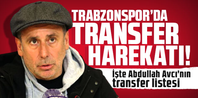 Trabzonspor'da transfer harekatı! İşte Abdullah Avcı'nın transfer listesi