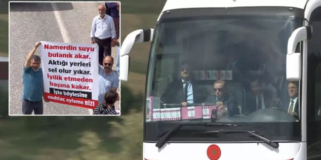 Adıyaman'a giden Erdoğan'ı depremzedeler bu pankartla karşıladı!