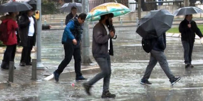 Meteoroloji'den birçok il için yağmur uyarısı