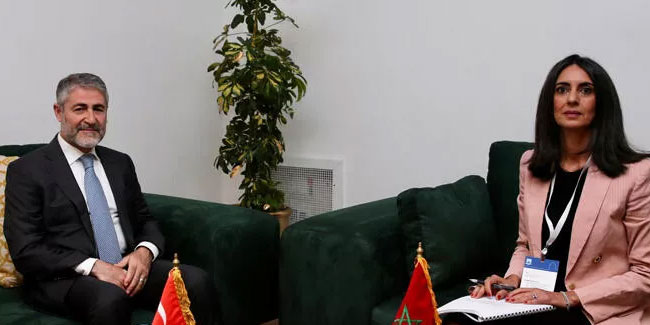 Bakan Nebati, Fas Ekonomi ve Maliye Bakanı Nadia Fettah ile bir araya geldi