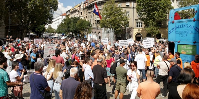 Hırvatistan'da hükümet protestosu