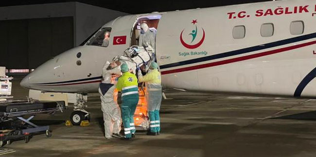 Ambulans uçak o Türk vatandaşı için havalandı
