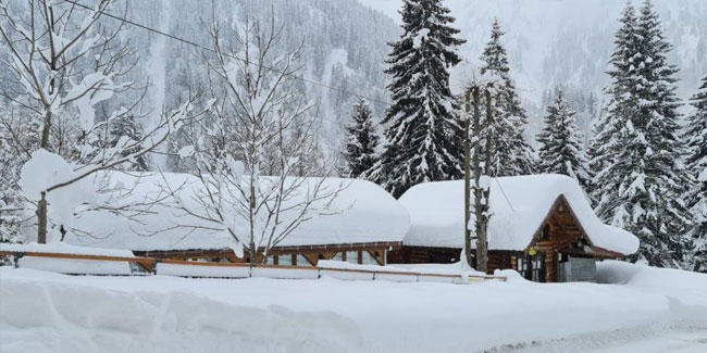 Turizm merkezi Ayder'den kar manzaraları