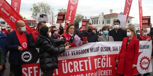 DİSK'ten İstanbul'da asgari ücret eylemi
