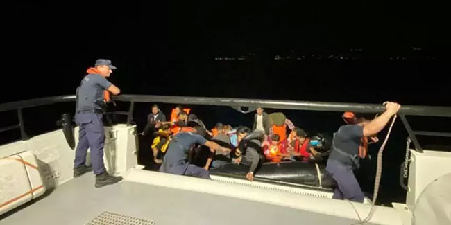 Ayvacık'ta 70 kaçak göçmen kurtarıldı!