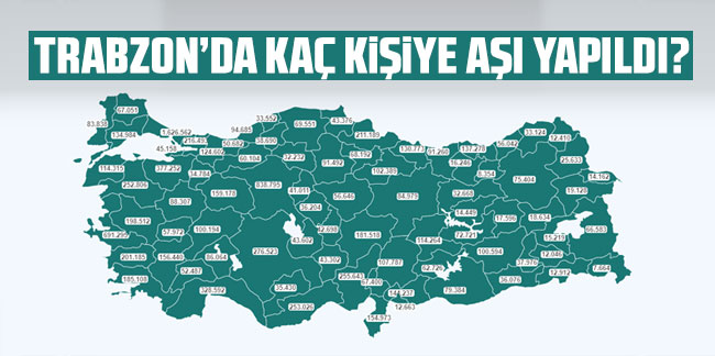 Trabzon'da kaç kişiye aşı yapıldı?