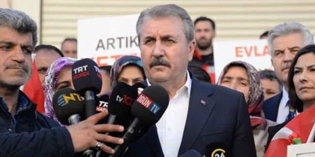 Destici: HDP’nin desteklediği bir cumhurbaşkanı adayı desteklenemez