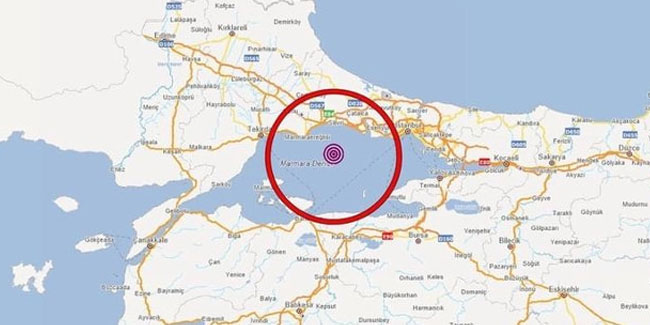 Marmara yine depremle sallandı! Merkez üssü Marmara Denizi!