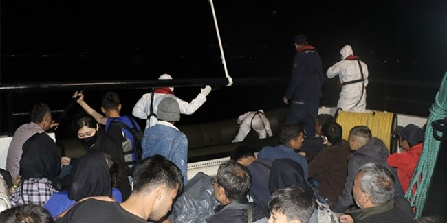 Ölüme terk edilen 35 kaçak göçmen kurtarıldı