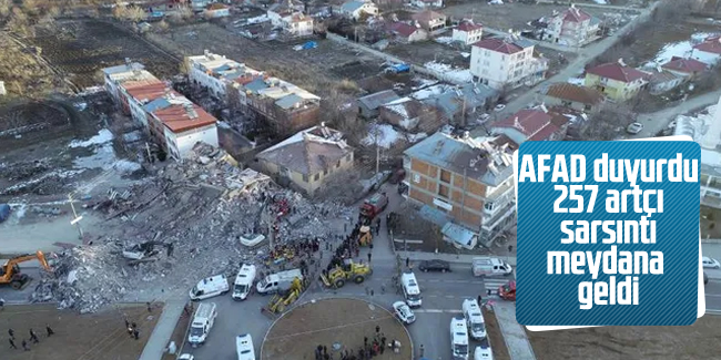 Elazığ'da deprem sonrası 257 artçı sarsıntı meydana geldi