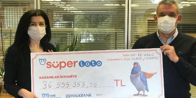 Lotodan 36.5 milyon TL kazanan talihli parasını aldı