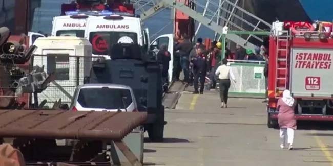 Tuzla tersanesindeki gemide patlama: 5 işçi yaralandı