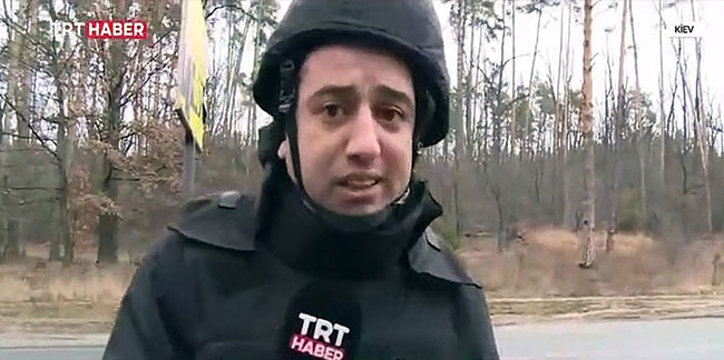 Ukrayna'da TRT Haber ekibi çatışmanın ortasında kaldı!