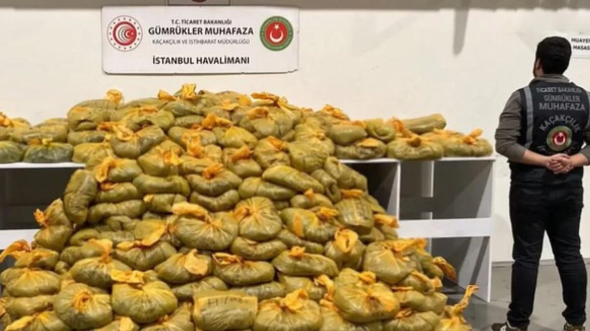 İstanbul Havalimanı'nda yarım ton uyuşturucu