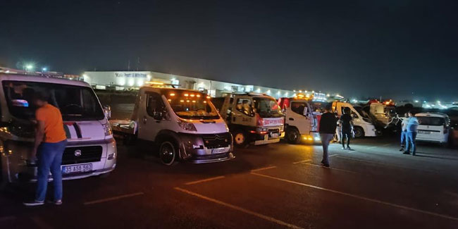 İzmir’de oto çekici konvoyu: İsrail’i kınadılar