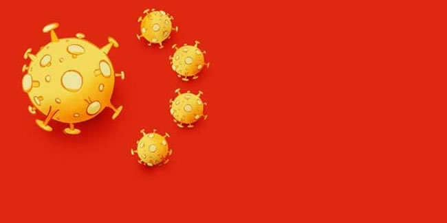 Çin bayrağını koronavirüs sembolüyle çizince kriz çıktı