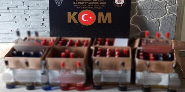 Çanakkale'de 91 şişe kaçak votka ele geçirildi