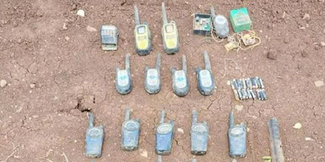 Siirt’te sığınakta PKK'nın 18 el telsizi ele geçirildi