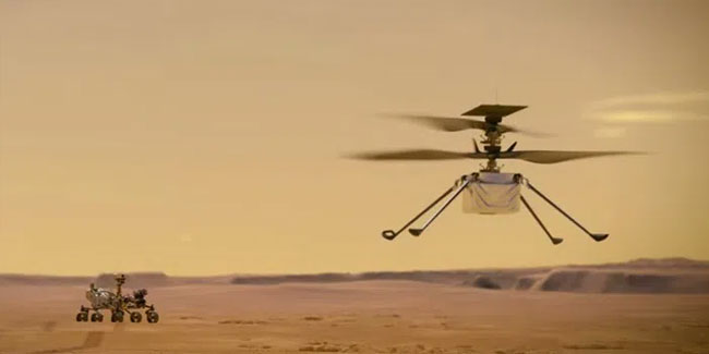 Mars helikopteri Ingenuity, 19 Nisan'da havalanacak