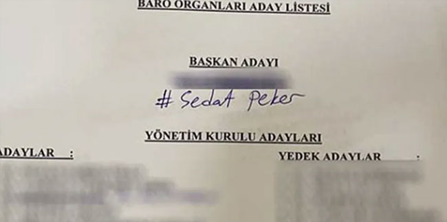 Seçimde sandıktan Sedat Peker'in ismi çıktı!
