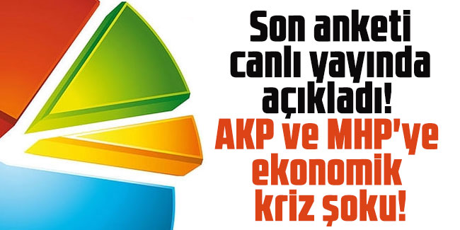 Son anketi canlı yayında açıkladı! AKP ve MHP'ye ekonomik kriz şoku!