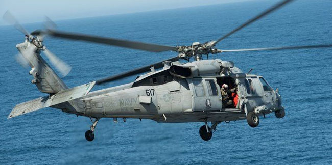 ABD donanmasına ait MH-60S tipi helikopter düştü