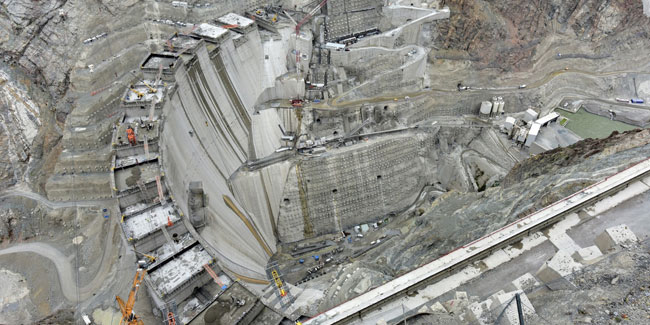 Türkiye'nin en yüksek barajı 205 metreye ulaştı