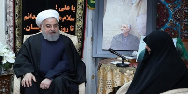 Ruhani ve Sadr, Kasım Süleymani'nin evine gitti