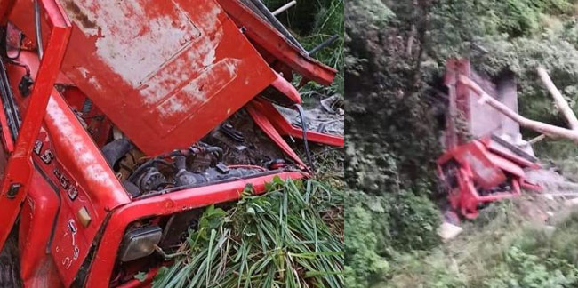 Trabzon'da feci kaza! Kamyonet uçuruma yuvarlandı 1'i ağır 8 yaralı