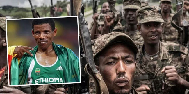 Etiyopya'da iki ünlü atletten hükümete destek!