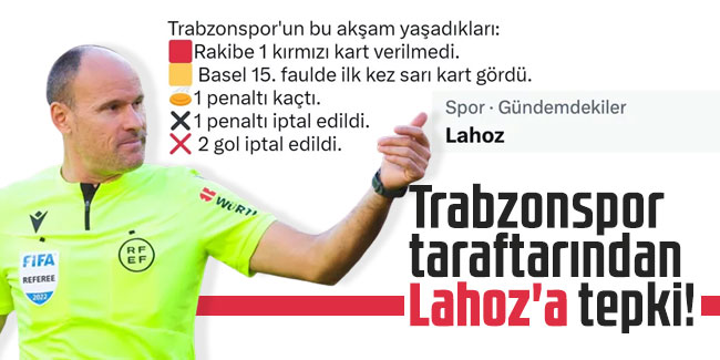 Trabzonspor taraftarından Mateu Lahoz'a tepki!
