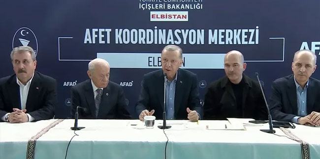 Erdoğan depremin merkez üssünde: ''309 bin konutun inşasına başlıyoruz''