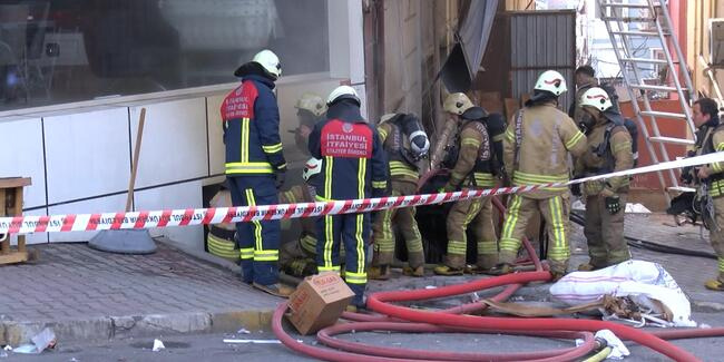 İstanbul'da iş yerinde yangın: Yaralı var