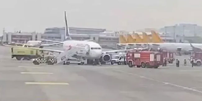 Sabiha Gökçen Havalimanı'na inen yolcu uçağının lastiği patladı