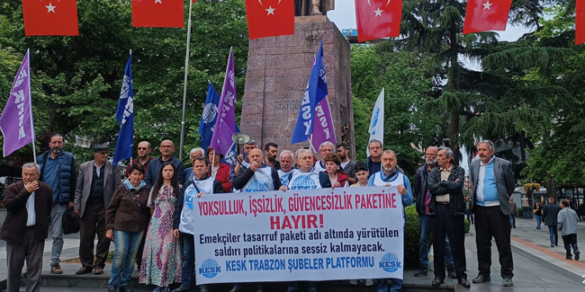 Trabzon'da Emeklilerin 'Tasarruf Paketi' isyanı