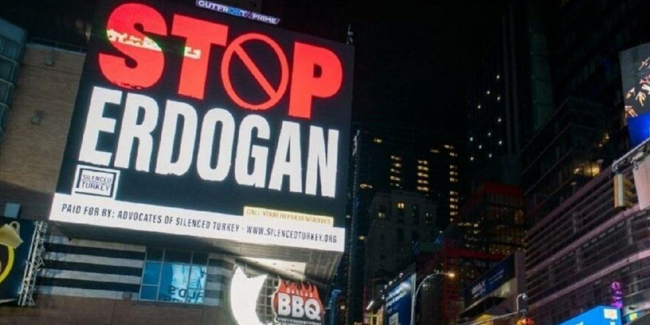 ‘Stop Erdoğan’ yazılı billboardlar için iddianame