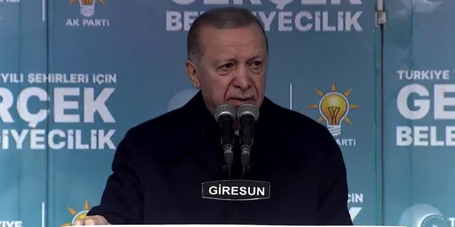 Cumhurbaşkanı Erdoğan Giresun'da konuşuyor