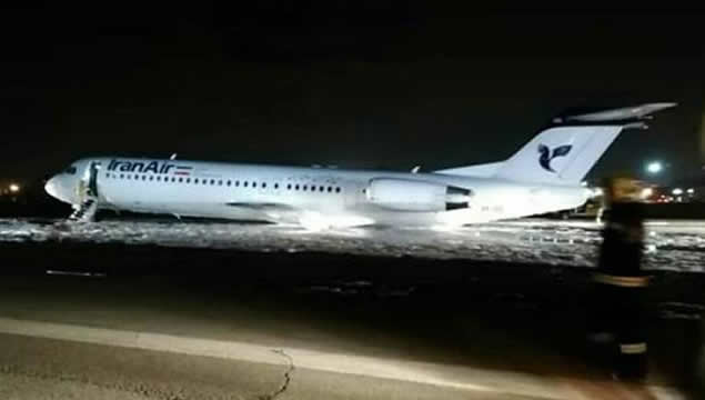 İran’da yolcu uçağında yangın!