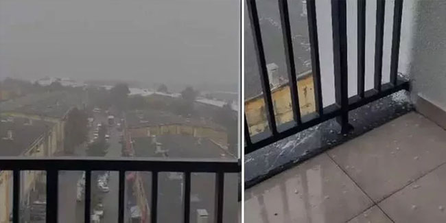 İstanbul'da dolu yağışı! Meteoroloji uyarmıştı, az önce başladı