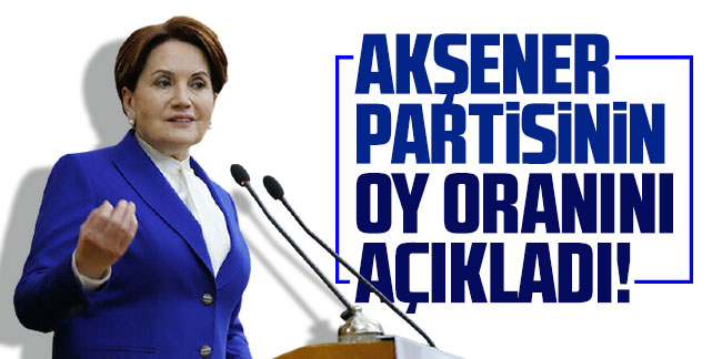 Meral Akşener, partisinin oy oranını açıkladı